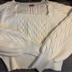 Miami Cream Cable Knit Sweater